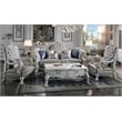 ACME Dresden Fabric Upholstered Chair with Pillow in Bone White