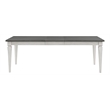 ACME Katia Wooden Dining Table with Leaf in Gray and Weathered White