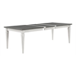 ACME Katia Wooden Dining Table with Leaf in Gray and Weathered White