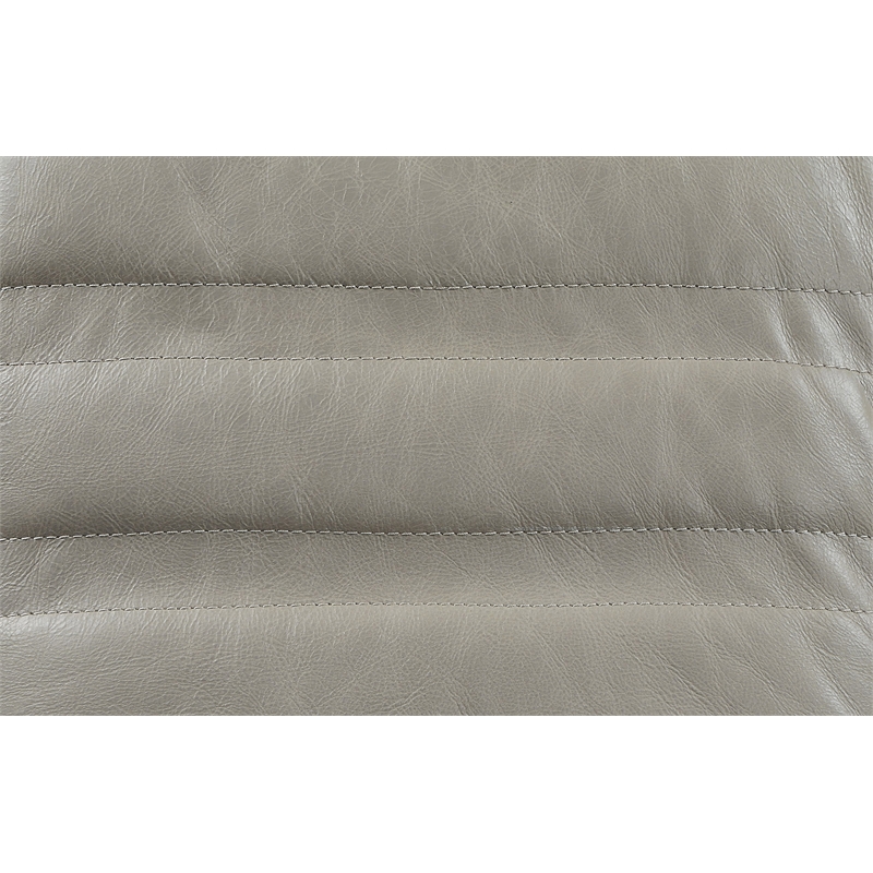 ACME Piran Top Grain Leather Accent Chair with Swivel in Twilight Gray