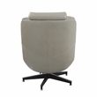 ACME Piran Top Grain Leather Accent Chair with Swivel in Twilight Gray