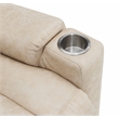 ACME Nairi Faux Leather Power Recliner with Cupholders in Light Gray