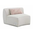 ACME Sahara Fabric Upholstered Sectional Sofa with 3 Pillows in Beige