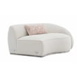 ACME Sahara Fabric Upholstered Sectional Sofa with 3 Pillows in Beige