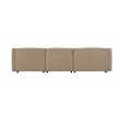 ACME Veata Suede Upholstered Sectional Sofa with Chaise Lounge in Light Brown