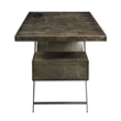 ACME Brancaster Aluminum 2-Drawers Executive Desk with USB Port in Bronze