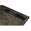 ACME Brancaster Aluminum 2-Drawers Executive Desk with USB Port in Bronze