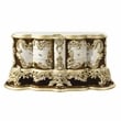 ACME Desiderius Wood 6-Drawers Dresser in Antique Gold and Hand Paint Brown