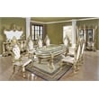 ACME Desiderius Wood 6-Drawers Dresser in Antique Gold and Hand Paint Brown