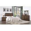 ACME Franklin 4 Pieces Vintage Wood Queen Bed Set in Brushed Walnut