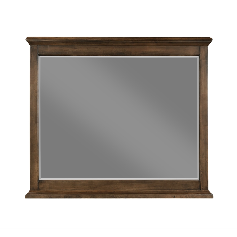 ACME Franklin 4 Pieces Vintage Wood Queen Bed Set in Brushed Walnut