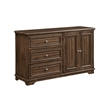 ACME Franklin 4 Pieces Vintage Wood Queen Bed Set in Brushed Walnut