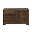 ACME Franklin 4 Pieces Vintage Wood Queen Bed Set in Brushed Walnut