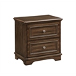 ACME Franklin 4 Pieces Vintage Wood Queen Bed Set in Brushed Walnut