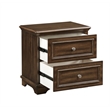 ACME Franklin 4 Pieces Vintage Wood Full Bed Set in Brushed Walnut