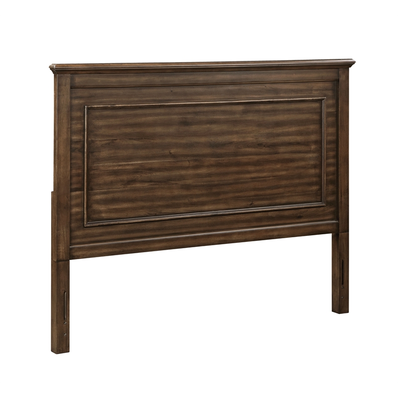 ACME Franklin 4 Pieces Vintage Wood Full Bed Set in Brushed Walnut