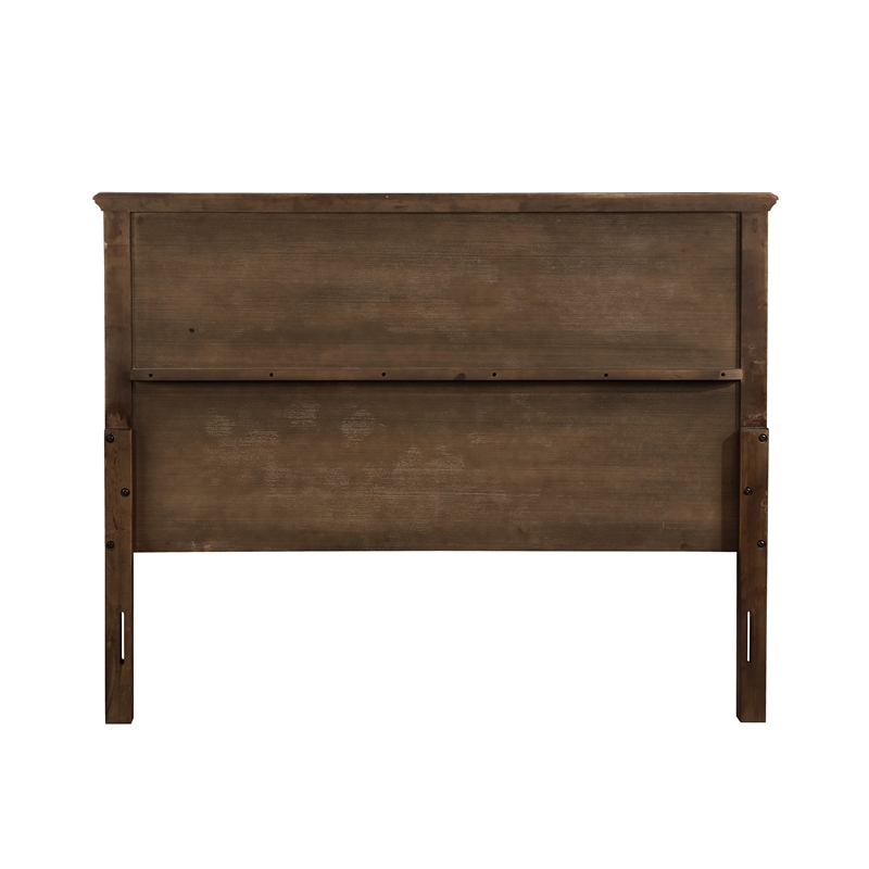 ACME Franklin 4 Pieces Vintage Wood Full Bed Set in Brushed Walnut