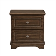 ACME Franklin 4 Pieces Vintage Wood Full Bed Set in Brushed Walnut