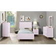ACME Gaines 6-Drawer Contemporary Wood/Metal Dresser in Pink High Gloss