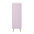 ACME Gaines 5-Drawer Contemporary Wood/Metal Chest in Pink High Gloss
