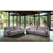 ACME Cadenza Corduroy Fabric Upholstered Rolled Armrests Sofa in Gray