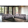 ACME Cadenza Corduroy Fabric Upholstered Rolled Armrests Sofa in Gray