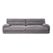 ACME Cadenza Corduroy Fabric Upholstered Rolled Armrests Sofa in Gray