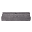 ACME Cadenza Corduroy Fabric Upholstered Rolled Armrests Sofa in Gray