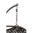 ACME Vasant Outdoor Patio Hanging Chair with Stand in Gray Fabric and Wicker