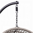 ACME Vasant Outdoor Patio Hanging Chair/Stand in Beige Fabric and Rope