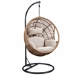 ACME Vasant Outdoor Patio Hanging Chair/Stand in Beige Fabric and Rope