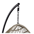 ACME Vasant Outdoor Patio Hanging Chair with Stand in Beige Fabric & Wicker