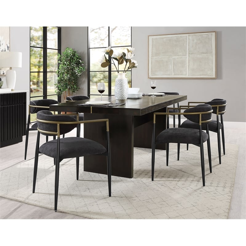ACME Jaramillo Contemporary Wood Rectangular Dining Table in Black