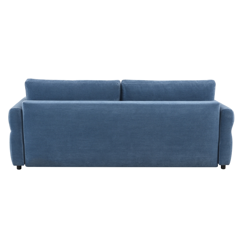 ACME Haran Contemporary Fabric 2 Pillows Sleeper Sofa in Blue