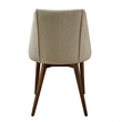 ACME Willene Contemporary Fabric Side Chair in Beige/Walnut (Set of 2)