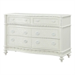 ACME Dorothy Transitional Wood 6 Drawers Dresser in Ivory Finish