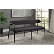 ACME Jaramillo Contemporary Fabric/Metal Open Back Bench in Black