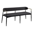 ACME Jaramillo Contemporary Fabric/Metal Open Back Bench in Black