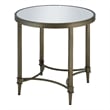 ACME Aditya Contemporary Metal End Table in Mirrored and Antique Brass