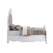 ACME Latisha Wood and Fabric Rectangular Eastern King Bed in Pure White