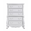 ACME Latisha 5-Drawer Transitional Wood Rectangular Chest in Pure White