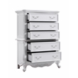 ACME Latisha 5-Drawer Transitional Wood Rectangular Chest in Pure White