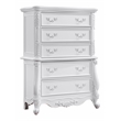 ACME Latisha 5-Drawer Transitional Wood Rectangular Chest in Pure White