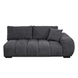 ACME Chosen Linen Fabric Upholstered Sectional Sofa with 3 Pillows in Gray