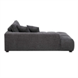 ACME Chosen Linen Fabric Upholstered Sectional Sofa with 3 Pillows in Gray