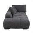 ACME Chosen Linen Fabric Upholstered Sectional Sofa with 3 Pillows in Gray