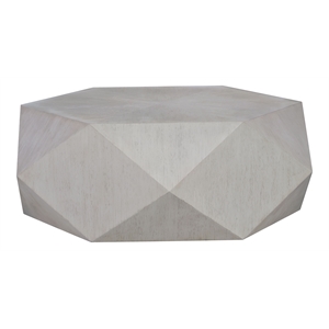 ACME Hanniel Contemporary Wood Hexagonal Coffee Table in Antique White