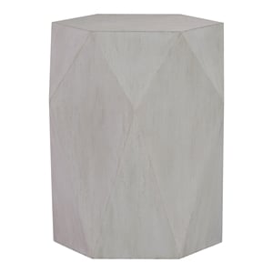 ACME Hanniel Contemporary Wood Hexagonal End Table in Antique White