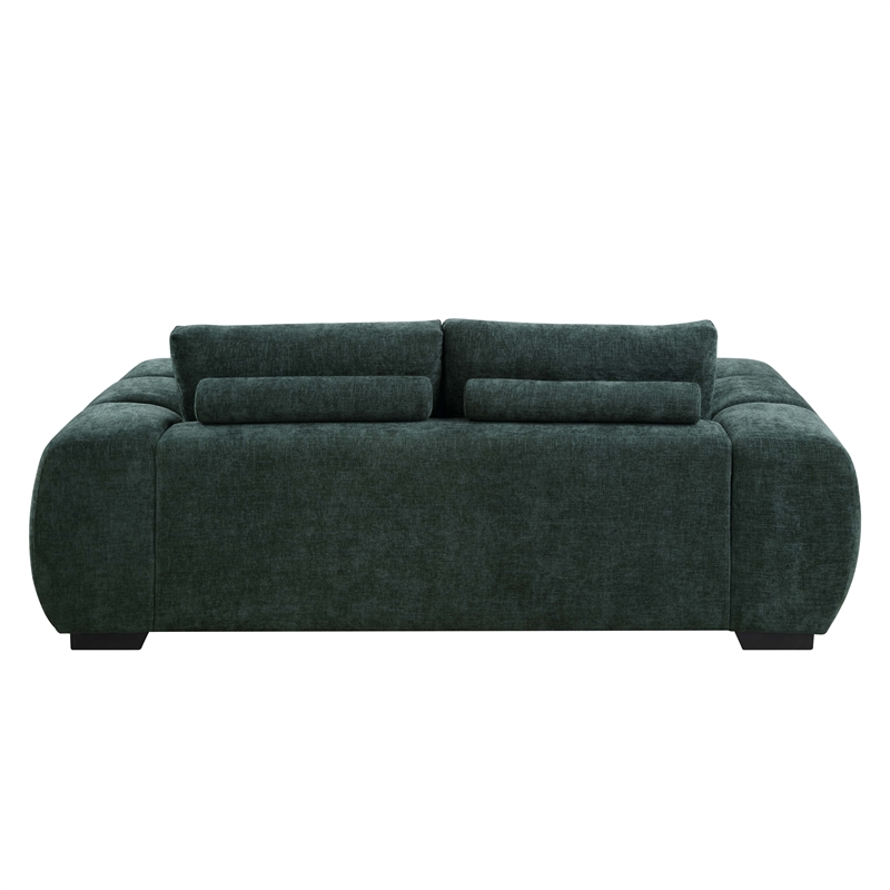 ACME Ferrand Contemporary Linen Fabric Upholstered Sofa in Green