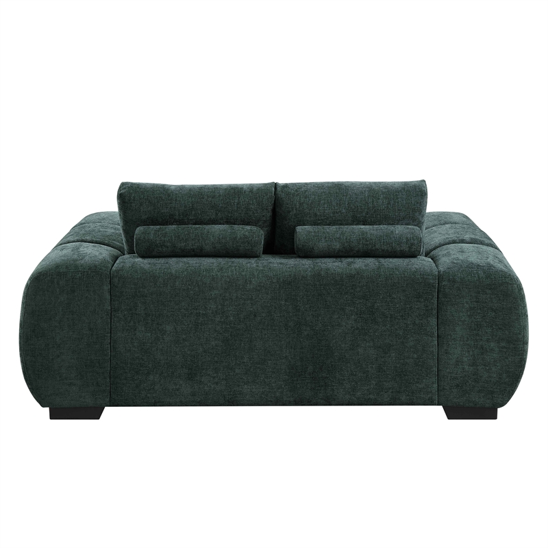 ACME Ferrand Contemporary Linen Fabric Upholstered Loveseat in Green